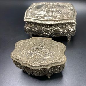 2 vintage Trinket Jewelry Box